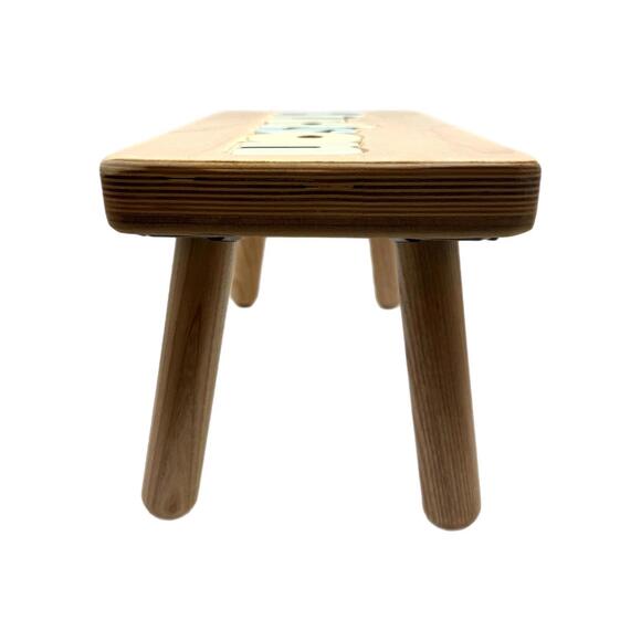 Cubby Hole Toys Wood “Hudson” Children’s Name Puzzle Stool - Picture 3 of 6